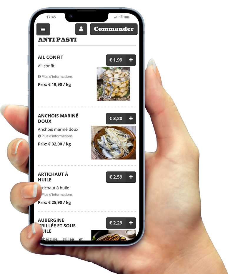 Exemple de notre application sur smartphone